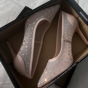 Elegant Pink Studded Heels